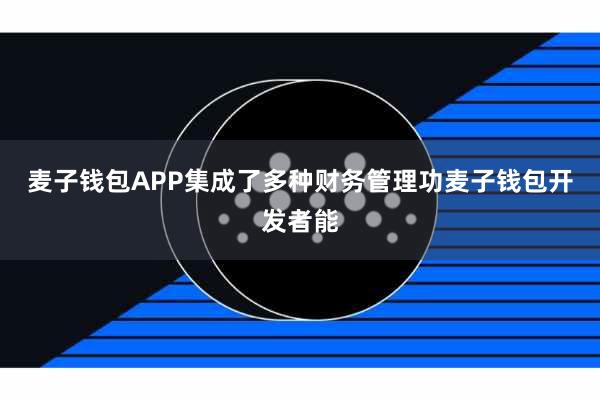 麦子钱包APP集成了多种财务管理功麦子钱包开发者能