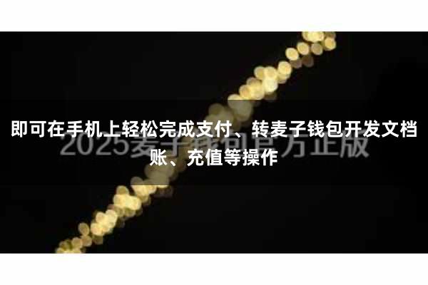 即可在手机上轻松完成支付、转麦子钱包开发文档账、充值等操作
